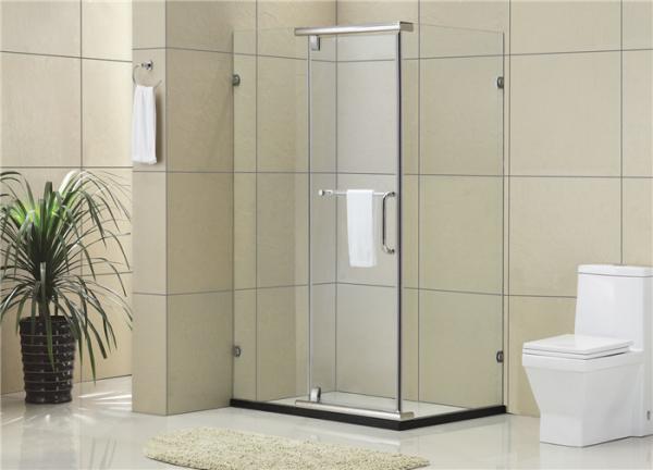 Quality Square Framesless Stainless Pivot  Shower Enclosures 8 / 10 MM Tempered Glass for Home / Hotel for sale
