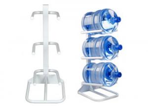 China Carbon Steel Luxury Water Bottle Rack For 3 Bottles / 5 Gallon Bottled Water on sale