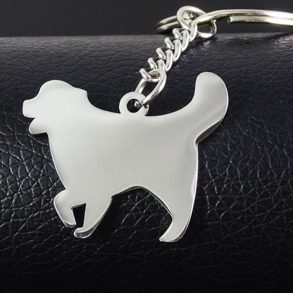 Promotional Metal Dog Shape Keychain/Silver Dog Keyring/Dog Shape Keyholder