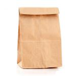 Customized Natural Kraft Paper Bags for Food Packaging , Plain Brown Paper Pouch