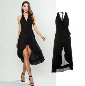  2019 New Fahion Halter Neck Wrap Dress for Women Manufactures