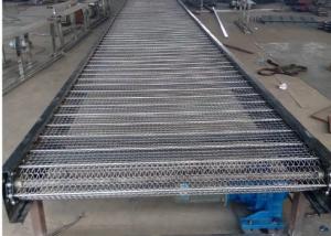  Vertical Cooling Conveyor System SS Chain Mesh Conveyor Belt Plain Weave Rustproof Manufactures