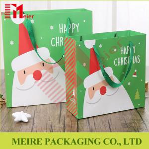 China Christmas Santa Claus Handle Paper Gift Bag Cookie Candy Bag Xmas Party Festival on sale
