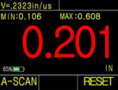 (A-SCAN) Ultrasonic Color Waveform Corrosion Thickness Gauge