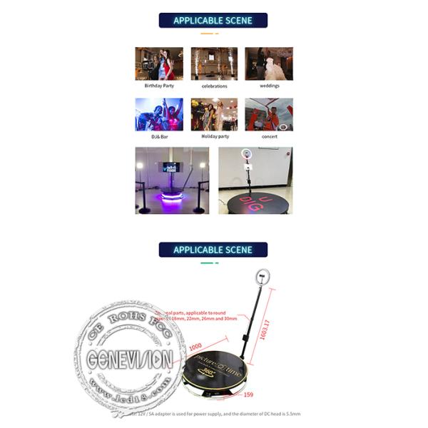 110cm Automatic 360 Rotation Photo Booth For Wedding