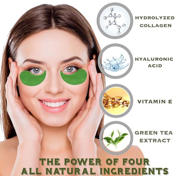 ODM Collagen Eye Mask Green Tea Matcha Essence Hyaluronic Acid COA approved