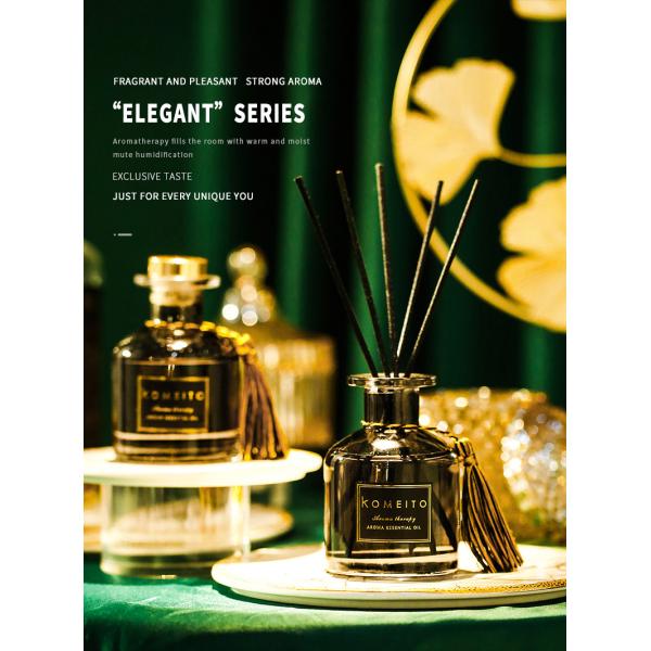 Round Black 120ml Hotel Fragrance Diffuser Glass Bottle Dituo