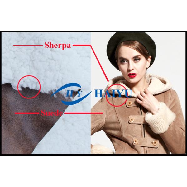 Warm Polyester Microfiber Suede Upholstery Fabric Warp And Weft Knitted Type