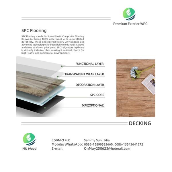 Matte Luxury SPC Flooring Soundproof Stone Plastic Composite Flooring