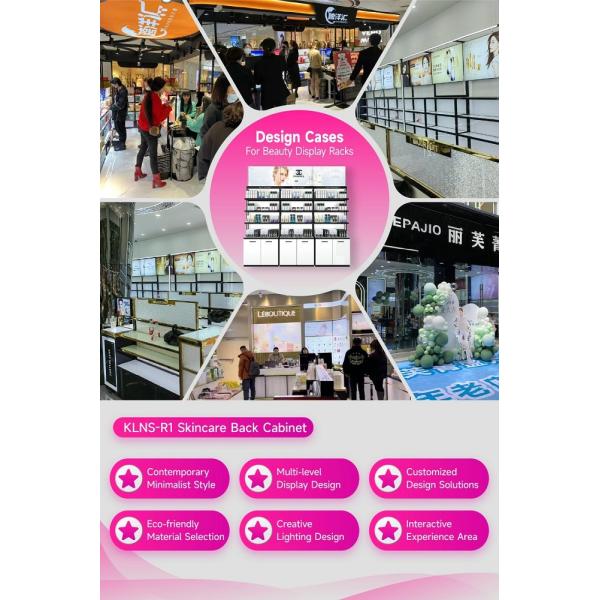 KLNS-R1 Versatile Display Spaces Skincare Display Cabinet with LED Strip Lights