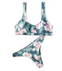  wo-piece Printed Bikini Vest Split Beach Swimwear two piece set women swimming suit Bikini swimsuit Manufactures