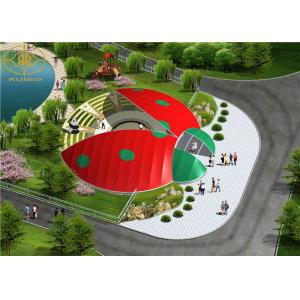 Buy cheap Tensile Membrane Heat Resistant Fabric Shades Structures For Shopping Mall from wholesalers