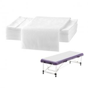  White Disposable Elastic Fitted Bed Sheets Cover Massage Table Facial Chair Spa /disposable bed sheet for beauty salon Manufactures