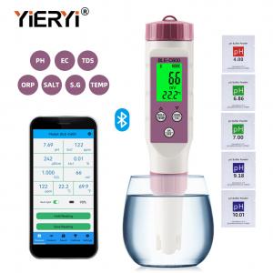 China 7 In 1 Temp ORP EC TDS Salinity PH Meter Online Blue Tooth Water Quality Tester on sale