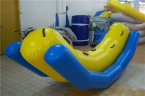 China Yellow Blue Inflatable Seesaw Rocker , Big Blow Up Water Toys For Adults on sale