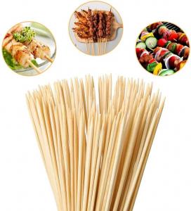 China Natural Roasting Bamboo 4mm Flat BBQ Skewers on sale