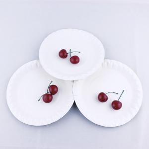  Party Disposable Birthday Cake Plates , Circular White Eco Friendly Paper Plates Manufactures