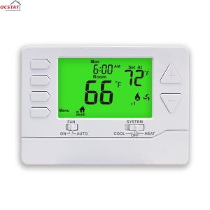 China 2 Heat 2 Cool 24V Programmable Electronic Room Thermostat Temperature Control on sale