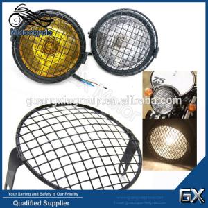 China Motorcycle Modify Headlight Protect Cover Net GN CG125 Head Light Universal Net Vintage Head Light Net on sale