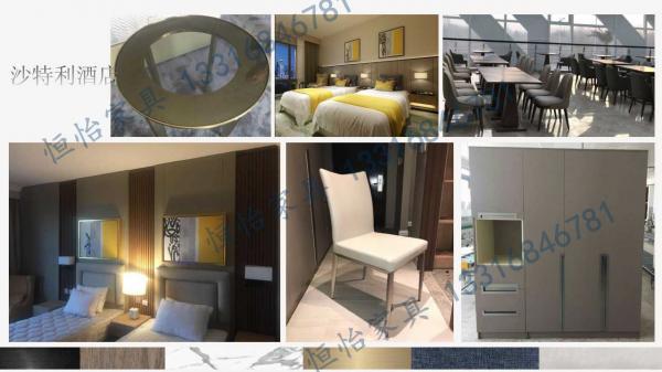 Hotel furniture for sale by melamine laminate board wall panel and bed headboard with TV cabinet tables