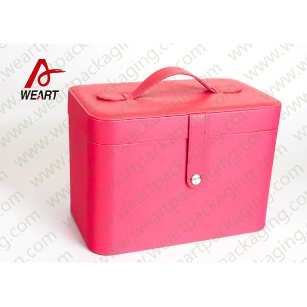 Inside Leopard Fabric Cosmetic Drawer Paper Box , Recyclable Travel Makeup