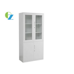 Buy cheap Office Steel Storage Cupboards With Two Metal Handle Two Glass Door from wholesalers