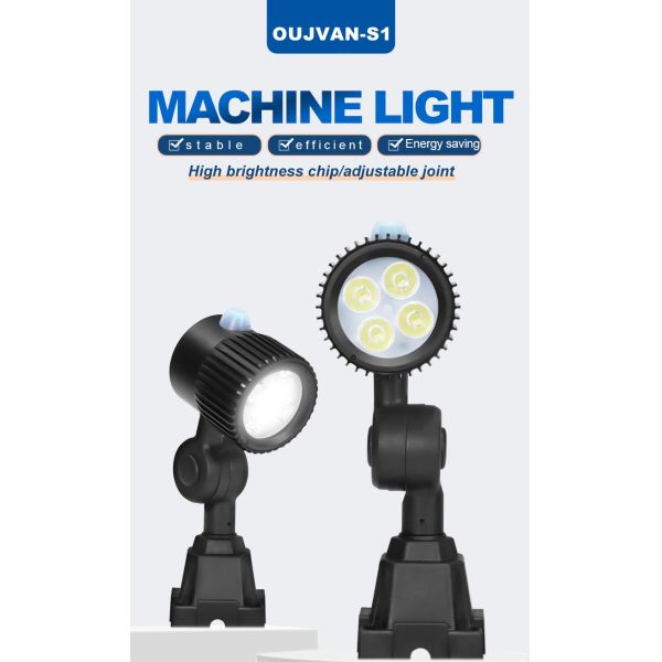 Adjustable Gooseneck Work Lamp Portable Short Arm LED Machine Work Light