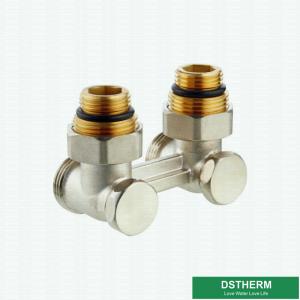 China Customized Brand Brass Straight H Type Double Radiator Ball Valve For HVAC Systems on sale