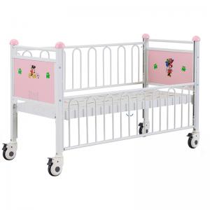 China Factory Infant Hospital Crib Metal Babies Clinic Medical Bed Kids Children Pediatric Bed with Casters Manufacturers on sale