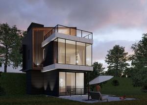 China Luxury Modular Hotel Unit Prefab Light Steel Frame House For Living on sale