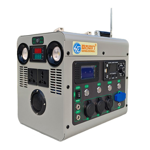 1000 Watts Hand Crank Generator Multimedia Player Power Bank Outdoor Manual Dynamo Emergency Light