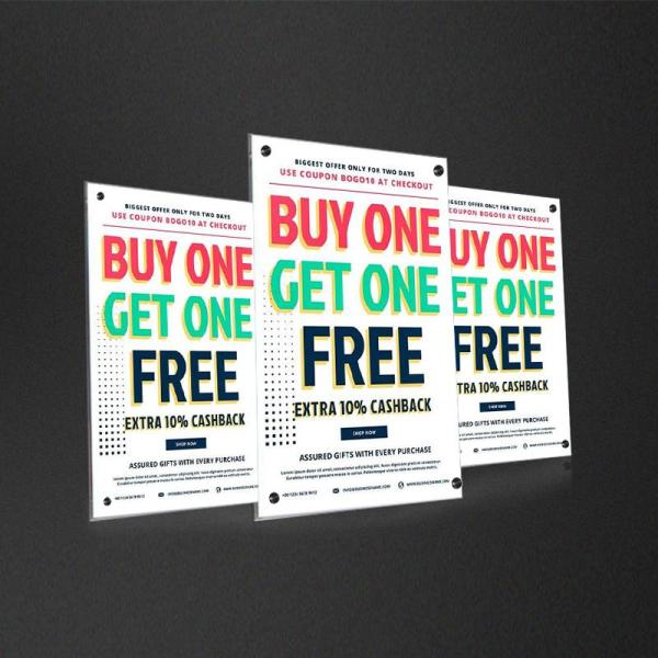 Acrylic Document Presentation Magnetic A4 Document Holder