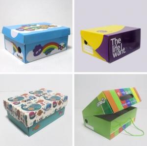  Matt Lamination Shoe Cardboard Box Custom Logo rectangle Shape ODM Manufactures