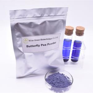  450 Mesh Natural Food Colorings Anthocyanin Butterfly Pea Flower Powder Manufactures