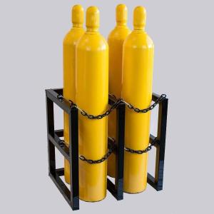  Metal Fab Steel Gas Cylinder Rack Black Painting Cylinder Bottle Rack Manufactures