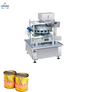 Canned corn filling seaming machine cold glue labeling machine line
