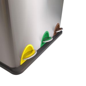 24L Anti Fingerprint Compartment Trash Can With Pedal