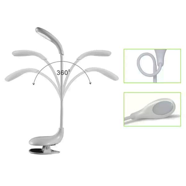 Eye Protection Dimmable LED Desk Lamp , Warm Light LED Bedside Reading Lamp
