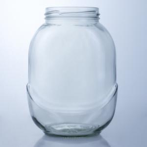 China Clear Round Glass Jar for Decal Surface Handling in Food Grade Production Solution on sale