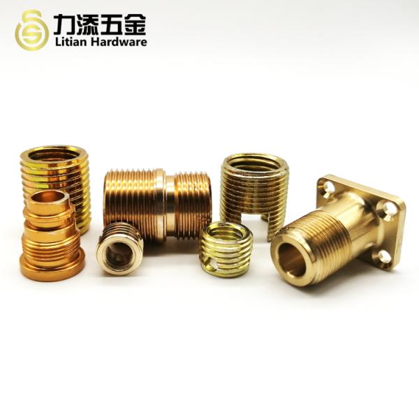 OEM Precision CNC Machining Parts , Zinc Plated M5 Brass Inserts