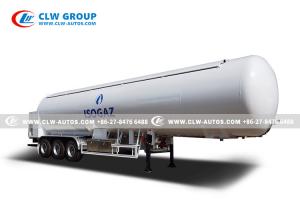  30tons Butane Propane Gas Tanker Trailer With Pump And Flow Meter Manufactures