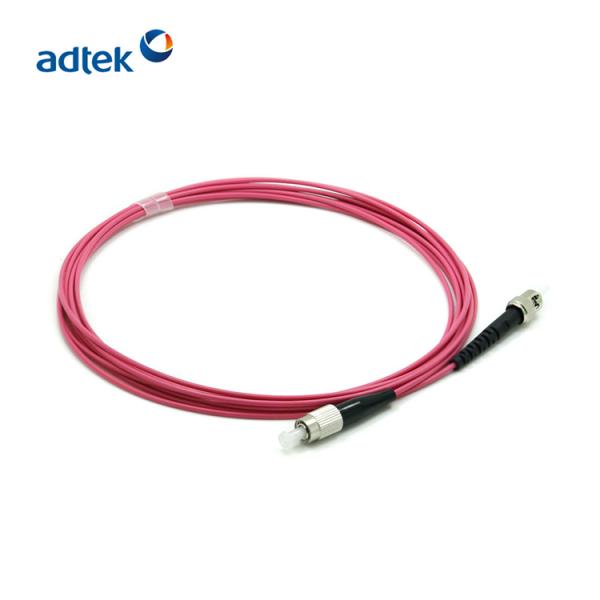 FC-ST PVC OM4 Fiber Optic Patch Cord Simplex Multimode 0.9mm 50/125um