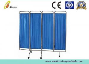China Medical Equipment Hospital Privacy Screens Bedside Screen With 4 Folding Plain Panel (ALS-WS03) on sale