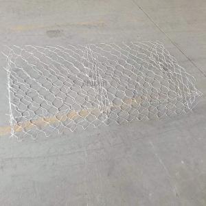 China Galfan Coated Gabion Basket Retaining Wall 8x10cm Mesh Hole Stone Cage on sale
