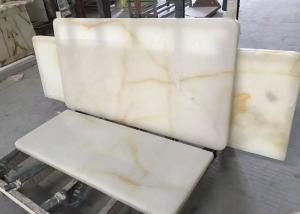 China Cream Onyx Natural Marble Tile / Cream Marble Floor Tiles Onyx Type For Floor on sale