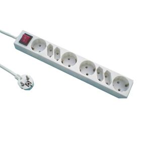  European 6 Gang Electric Extension Socket 3 Way Socket with Customized Functions Manufactures