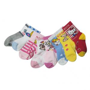 China High quality soft cotton with elastic fiber blend Cartoon Cotton Socks on sale
