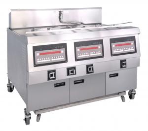  25x3L Electric 3 - Tank Four Basket Stainless Steel Fryer With Cabinet Manufactures