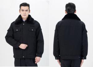  Fur Collar Security Guard Uniform , Security Guard Jackets With Two Pockets Manufactures