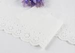 Water Soluble Cotton Embroidery Lace Trim Scalloped Edge For Summer Baby Girl